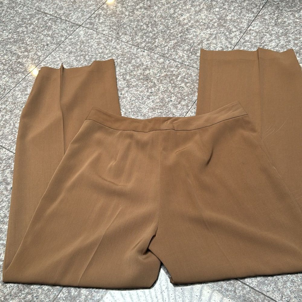 Oscar de la Renta camel colored trousers